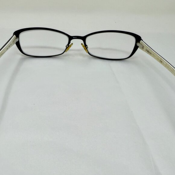 Kate Spade Lidia OW44 Eyeglass Frames – Black Front with White & Gold Fleck Arms - Picture 2 of 11